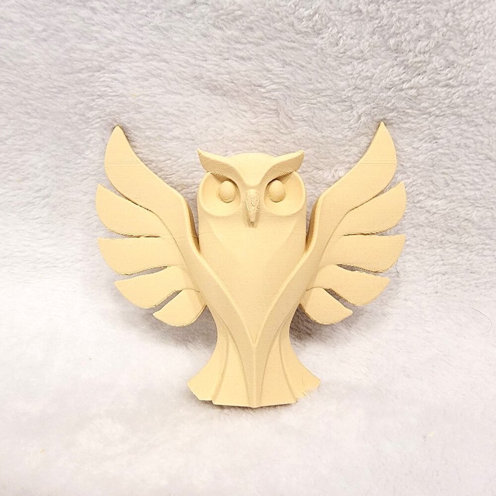 Owl Flow Figurine made w/30-40% wood filament